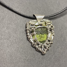 Load and play video in Gallery viewer, Moldavite and Green Tourmaline Pendant
