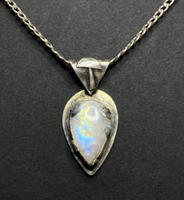 Load image into Gallery viewer, Silver Mushroom Moonstone Necklace
