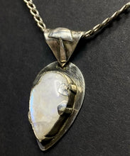 Load image into Gallery viewer, Silver Mushroom Moonstone Necklace
