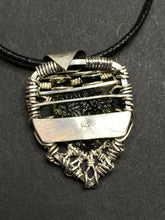 Load image into Gallery viewer, Moldavite and Green Tourmaline Pendant
