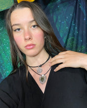 Load image into Gallery viewer, Moldavite and Green Tourmaline Pendant
