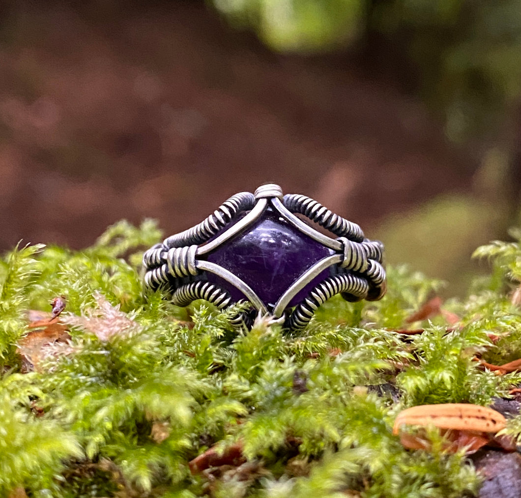 Amethyst Wire Wrapped Ring