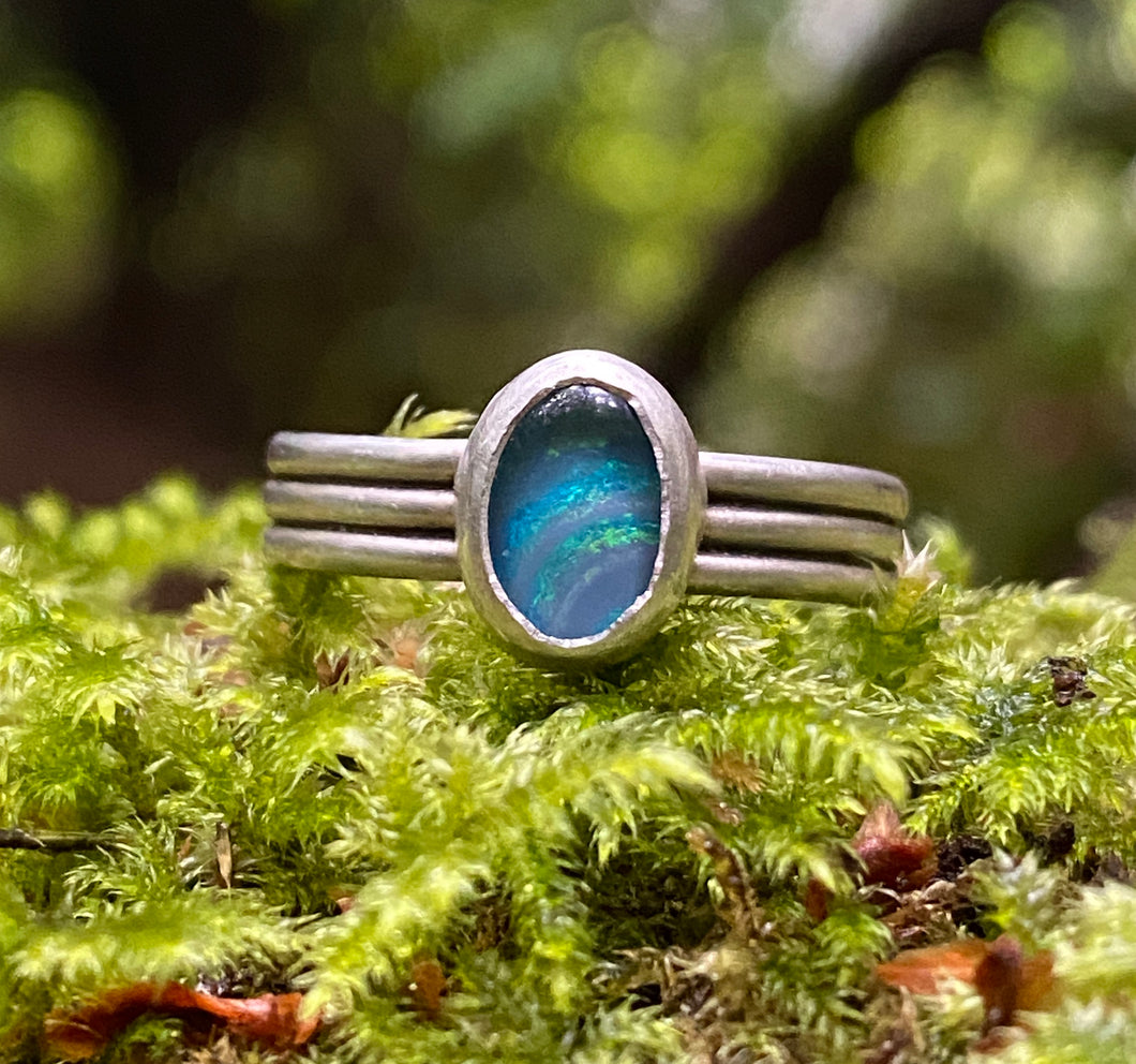 Rainbow Opal Ring