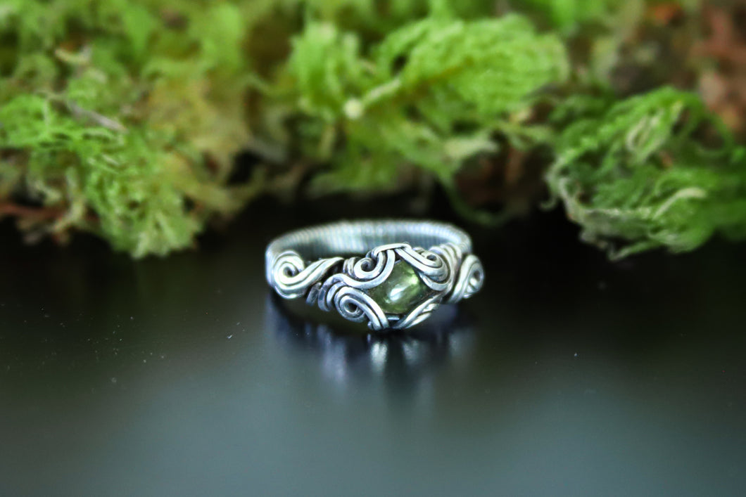 Peridot Wire Wrapped Ring