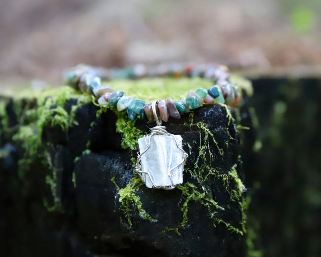 Selenite Rainbow Necklace