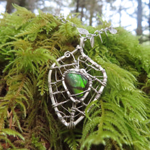 Load image into Gallery viewer, Ammolite Leaf Necklace
