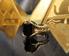 Load image into Gallery viewer, Black Tourmaline Silver Ring
