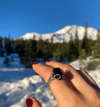 Load image into Gallery viewer, Black Tourmaline Silver Ring
