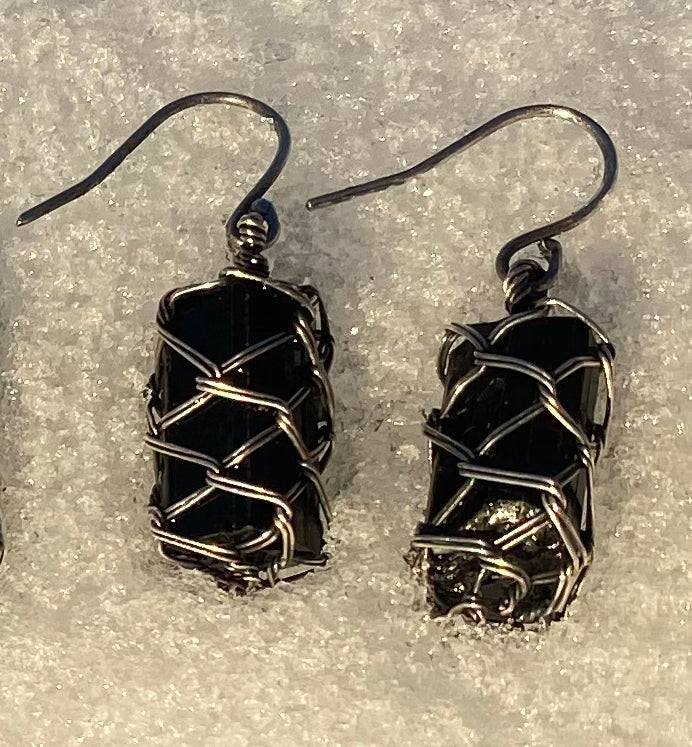 Black Tourmaline Earrings