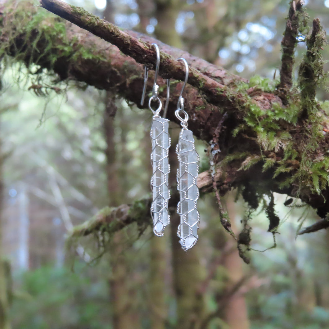 Needle Quartz Earrings