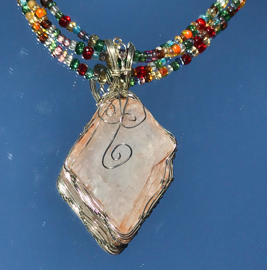 Rainbow Selenite Necklace