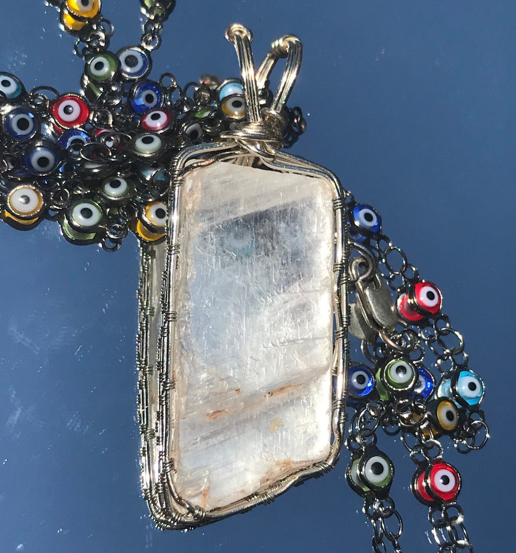 Selenite Eyes Necklace