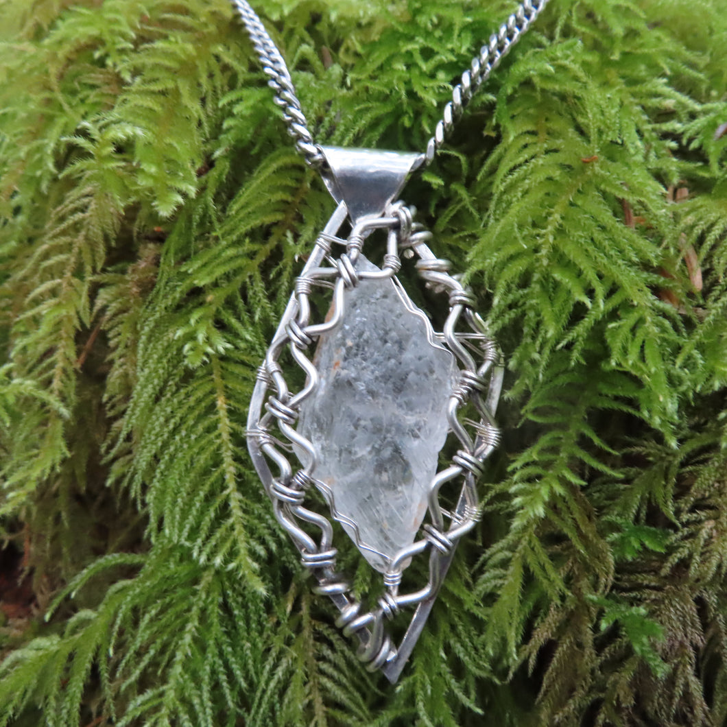 Lightning Selenite Pendant