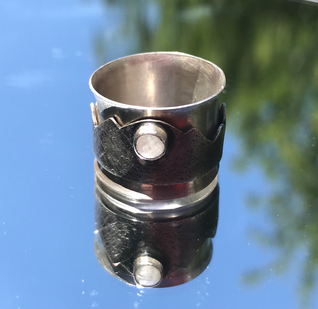 Moonstone Mountains Spinner Ring