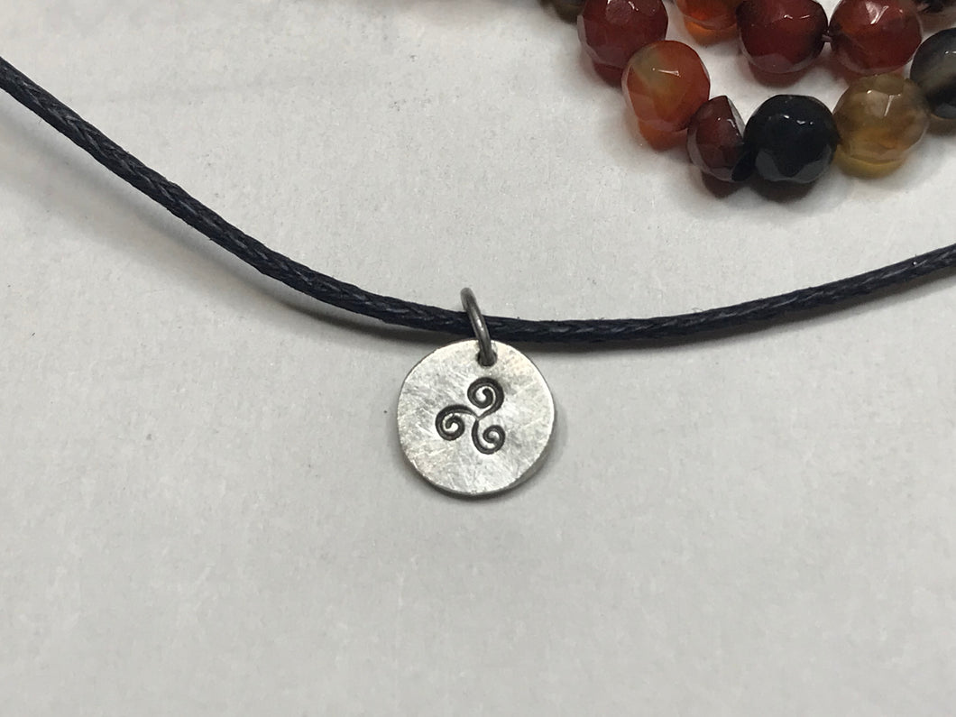 Silver Triskele Necklace